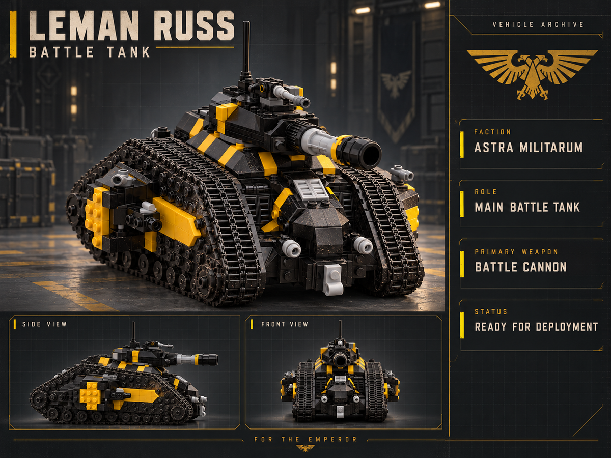 MOC-194659 Warhammer 40K-Leman Russ main battle tank building block educational toy model