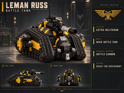 MOC-194659 Warhammer 40K-Leman Russ main battle tank building block educational toy model