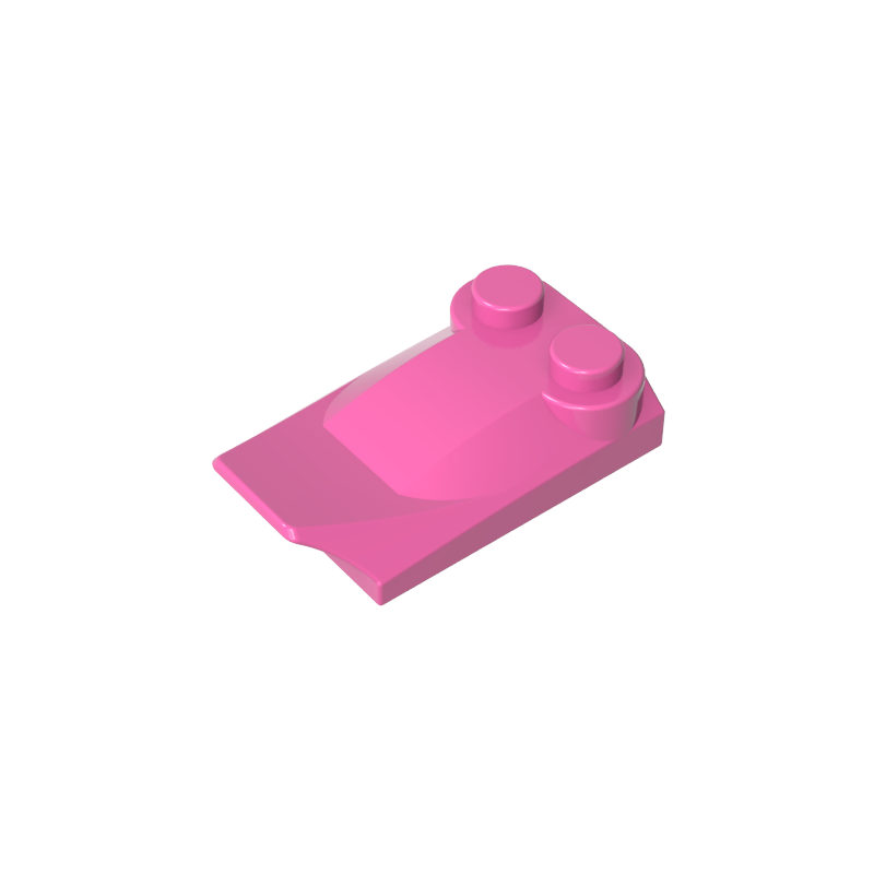 GDS-M018 - Wedge Curved 2 x 3 x 2/3 Two Studs, Wing End