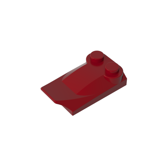 GDS-M018 - Wedge Curved 2 x 3 x 2/3 Two Studs, Wing End