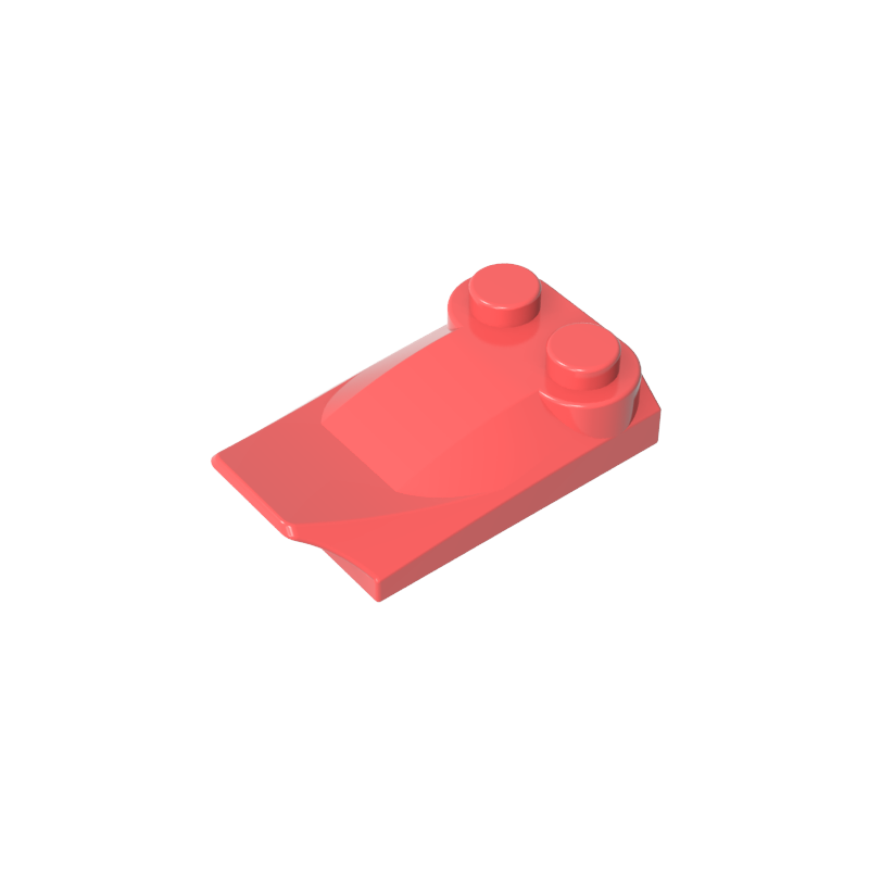 GDS-M018 - Wedge Curved 2 x 3 x 2/3 Two Studs, Wing End