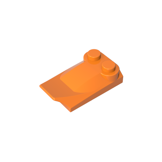 GDS-M018 - Wedge Curved 2 x 3 x 2/3 Two Studs, Wing End