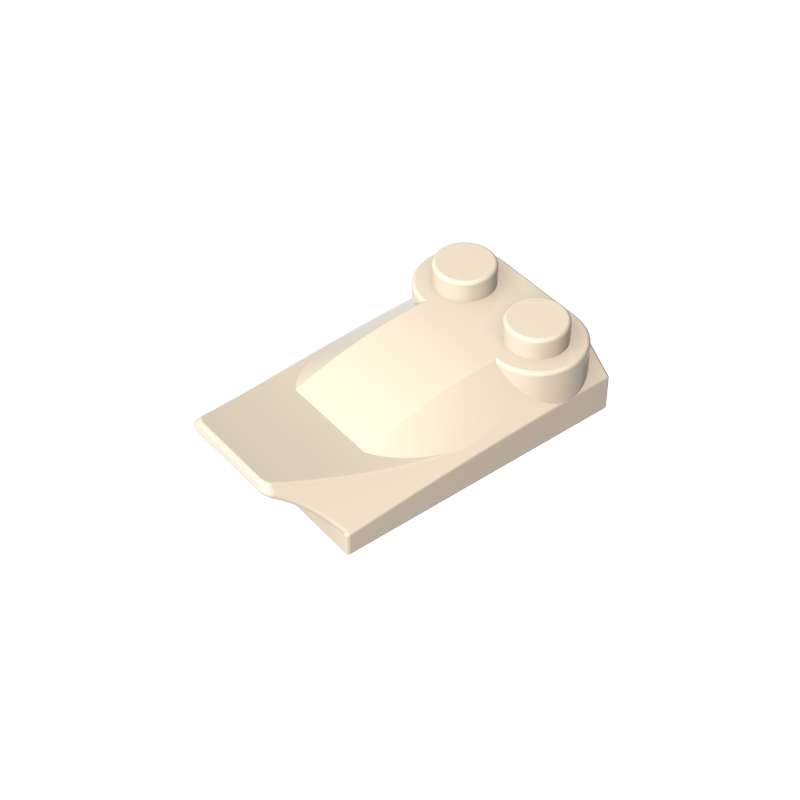 GDS-M018 - Wedge Curved 2 x 3 x 2/3 Two Studs, Wing End