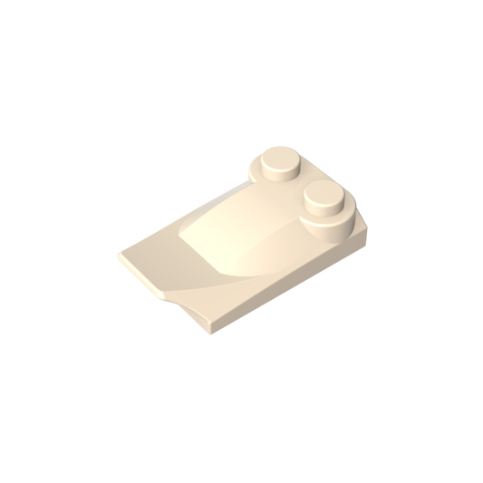 GDS-M018 - Wedge Curved 2 x 3 x 2/3 Two Studs, Wing End