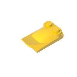 GDS-M018 - Wedge Curved 2 x 3 x 2/3 Two Studs, Wing End