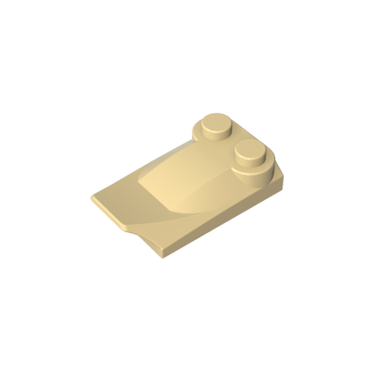 GDS-M018 - Wedge Curved 2 x 3 x 2/3 Two Studs, Wing End