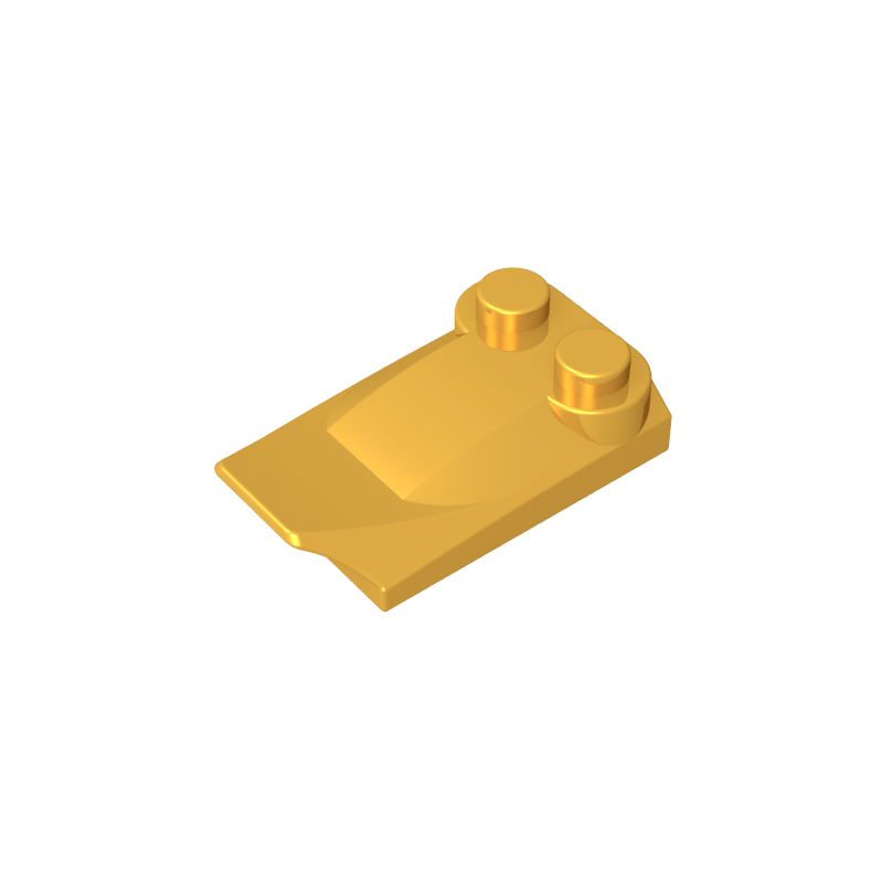 GDS-M018 - Wedge Curved 2 x 3 x 2/3 Two Studs, Wing End