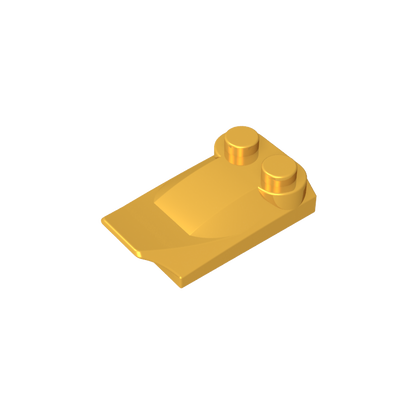 GDS-M018 - Wedge Curved 2 x 3 x 2/3 Two Studs, Wing End