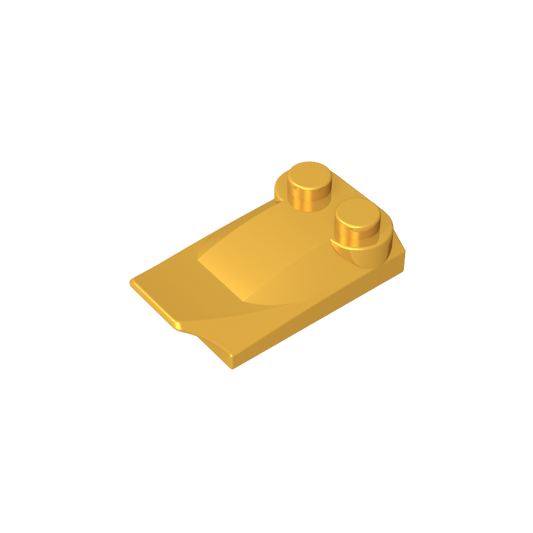 GDS-M018 - Wedge Curved 2 x 3 x 2/3 Two Studs, Wing End