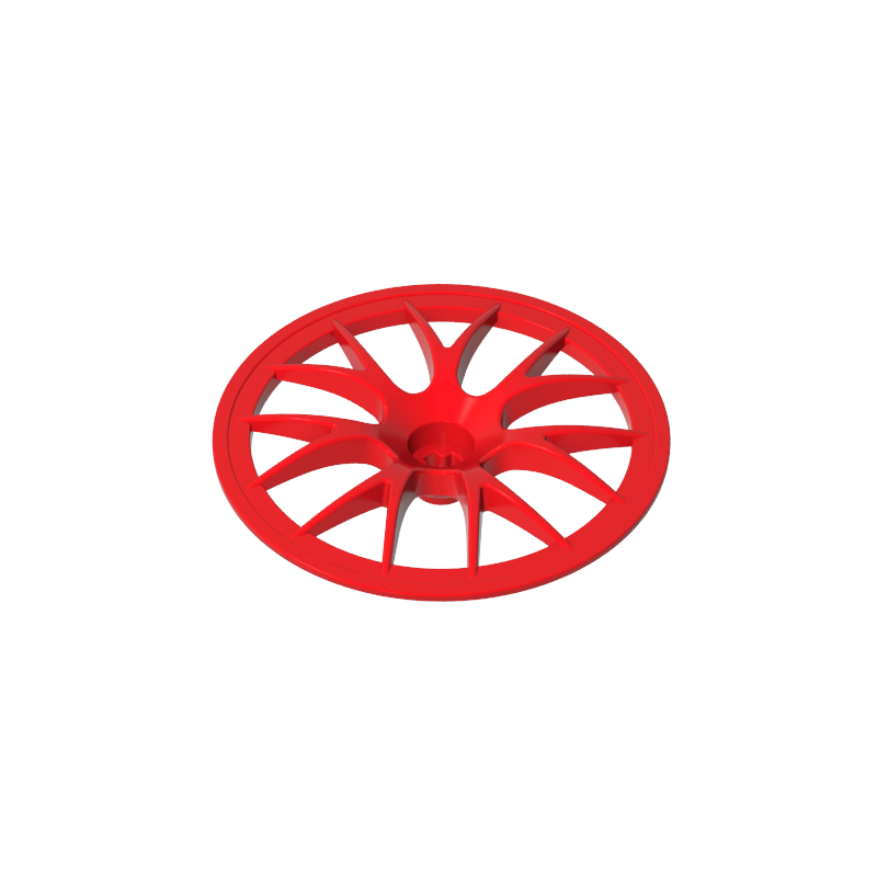 GDS-M071 - Wheel Cover 7 Spoke with Axle Hole - 56mm D. [Fits 44772]