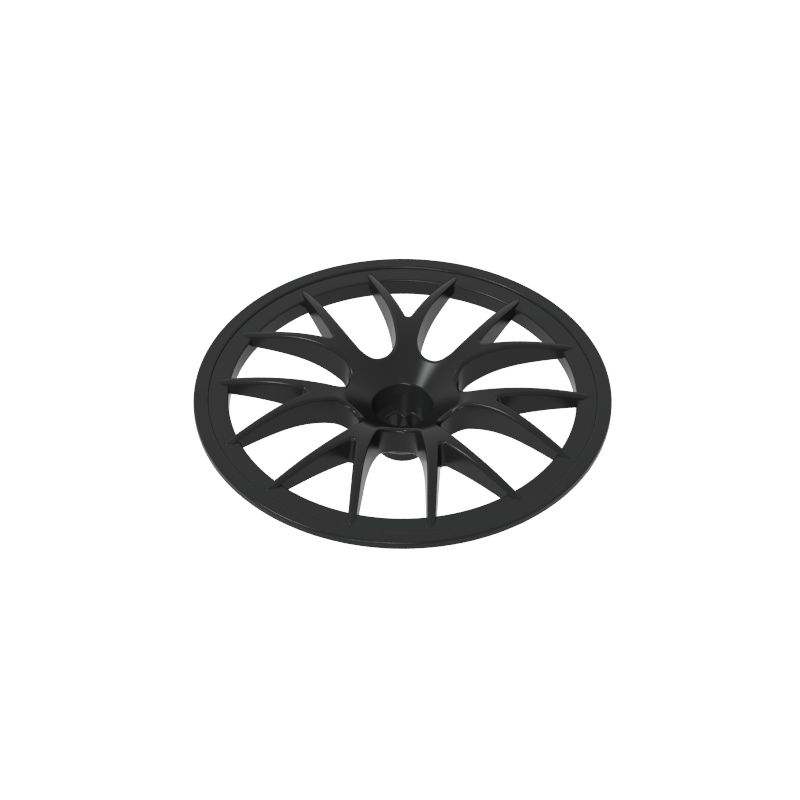 GDS-M071 - Wheel Cover 7 Spoke with Axle Hole - 56mm D. [Fits 44772]