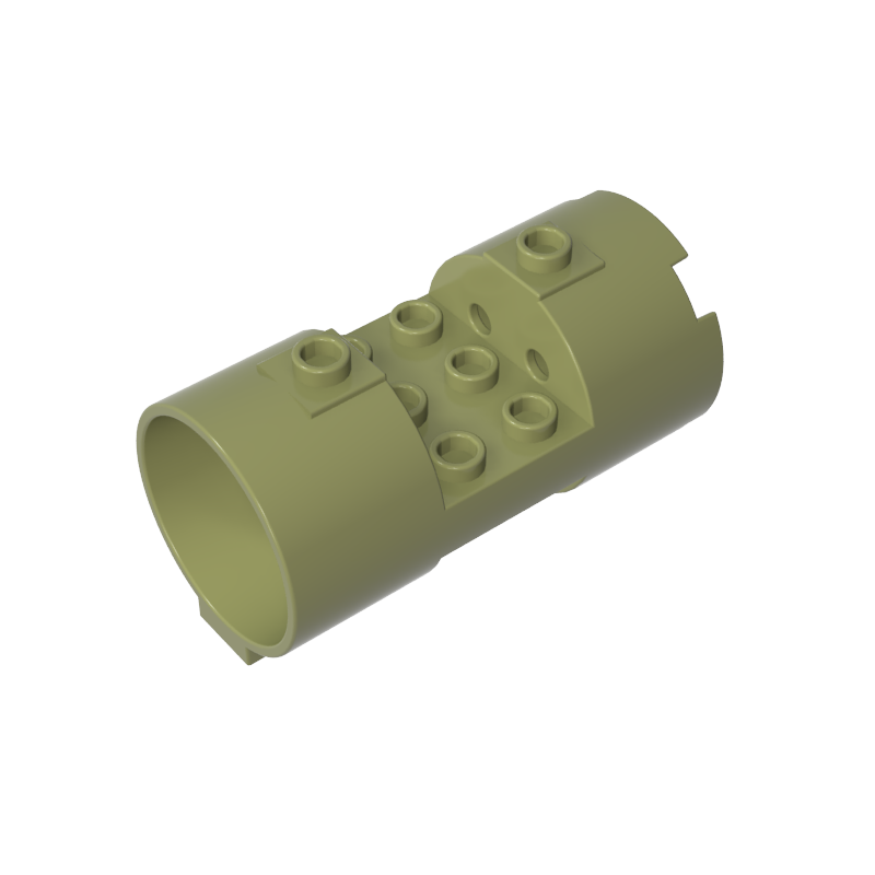 GDS-M097 - Cylinder 3 x 6 x 2 2/3 Horizontal Open Studs