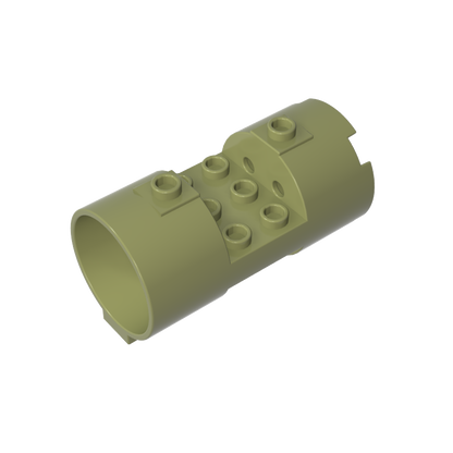 GDS-M097 - Cylinder 3 x 6 x 2 2/3 Horizontal Open Studs