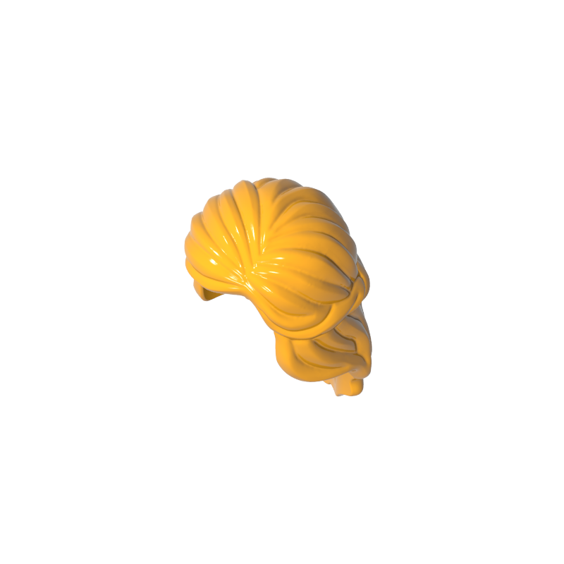 GDS-M109 - Minifig Hair Mid-Length with Braid around Sides