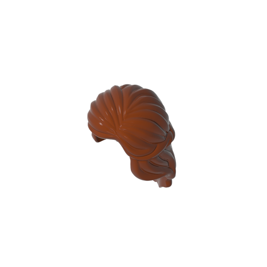 GDS-M109 - Minifig Hair Mid-Length with Braid around Sides