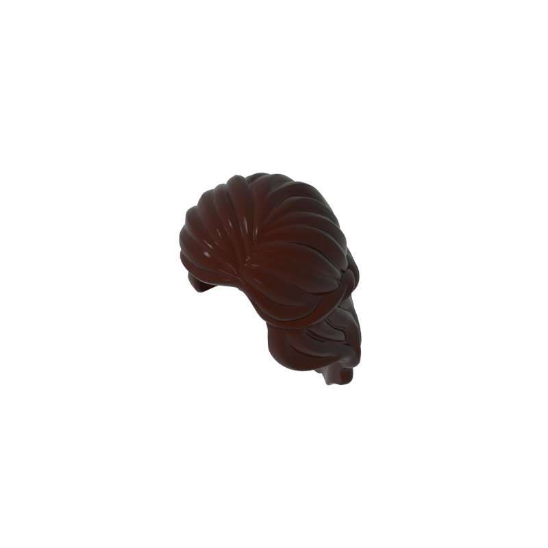 GDS-M109 - Minifig Hair Mid-Length with Braid around Sides