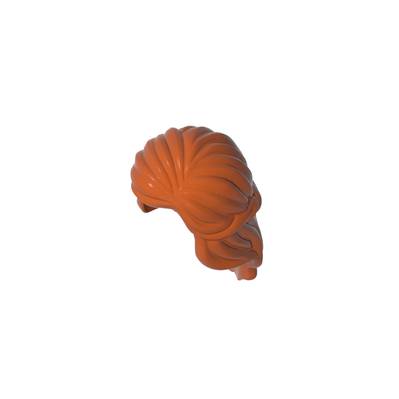 GDS-M109 - Minifig Hair Mid-Length with Braid around Sides