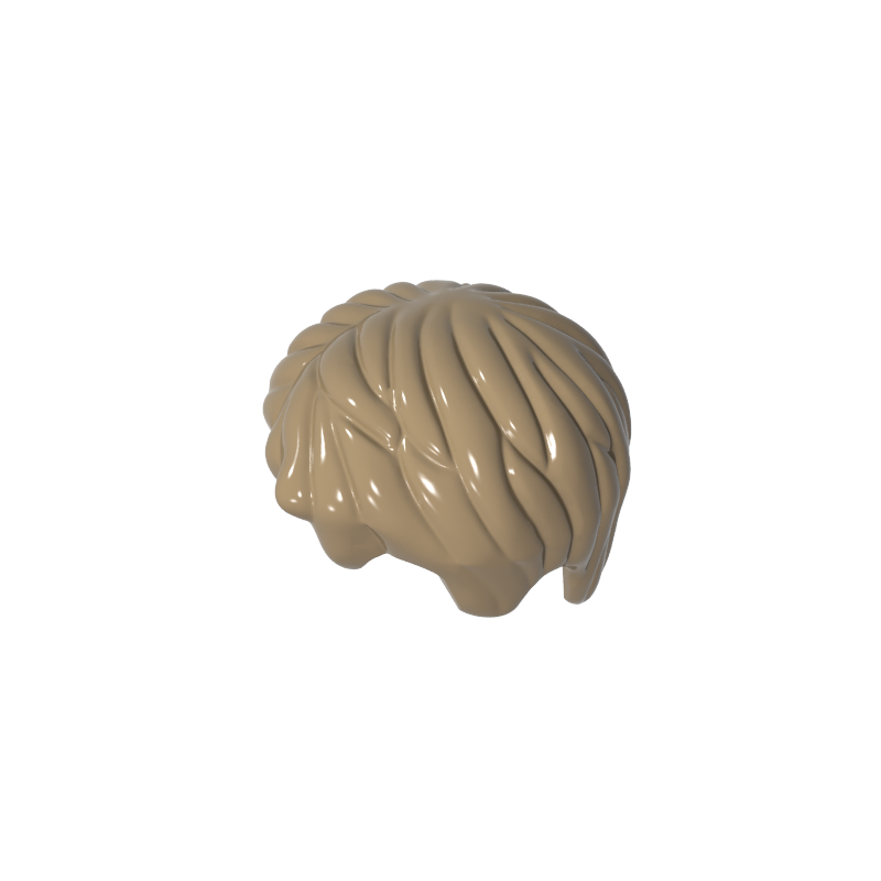 GDS-M112 - Minifig Hair Short, Tousled with Side Part