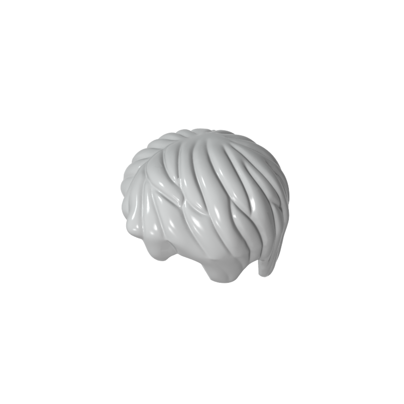 GDS-M112 - Minifig Hair Short, Tousled with Side Part