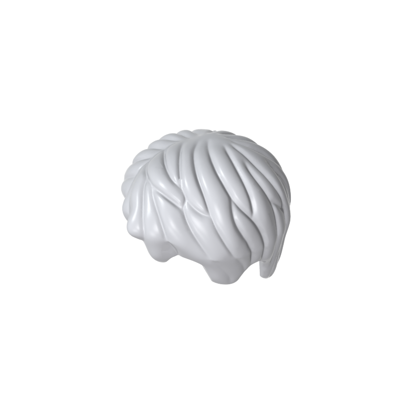 GDS-M112 - Minifig Hair Short, Tousled with Side Part