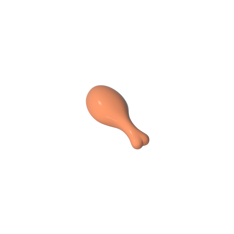 GDS-M1152 - Food Turkey Drumstick [Short] - 20 mm Opening