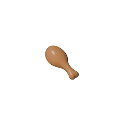 GDS-M1152 - Food Turkey Drumstick [Short] - 20 mm Opening