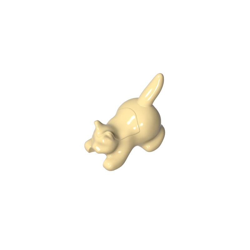 GDS-M1161 - Animal, Cat, Kitten Crouching [Plain]