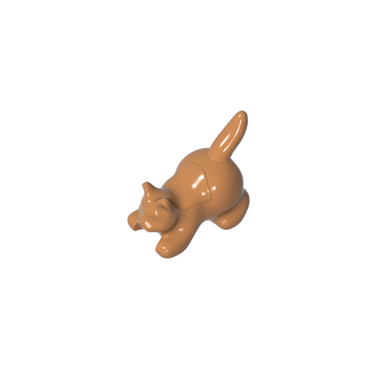 GDS-M1161 - Animal, Cat, Kitten Crouching [Plain]