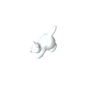 GDS-M1161 - Animal, Cat, Kitten Crouching [Plain]