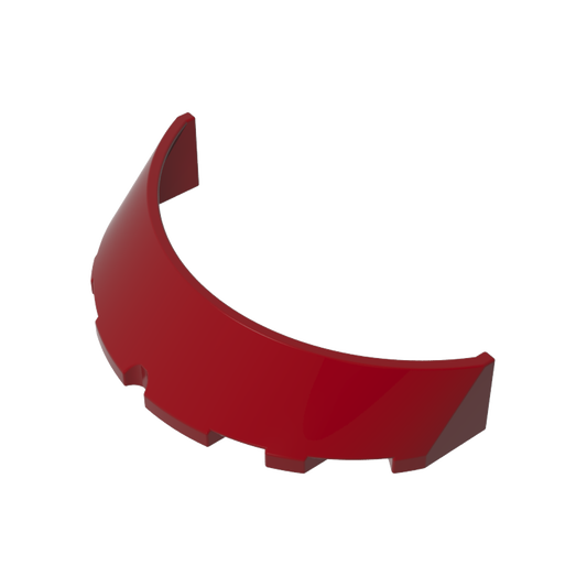 GDS-M119 - Windscreen 3 x 6 x 1 Curved with 2 Circular Stud Holders in Bottom