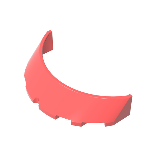 GDS-M119 - Windscreen 3 x 6 x 1 Curved with 2 Circular Stud Holders in Bottom