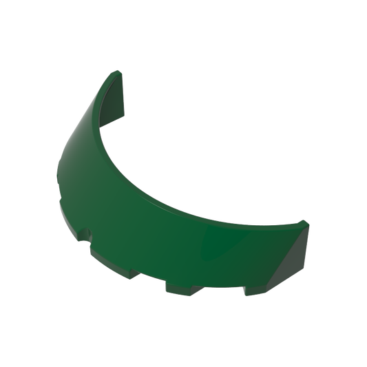 GDS-M119 - Windscreen 3 x 6 x 1 Curved with 2 Circular Stud Holders in Bottom