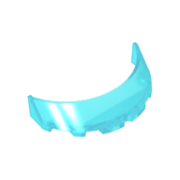 GDS-M119 - Windscreen 3 x 6 x 1 Curved with 2 Circular Stud Holders in Bottom