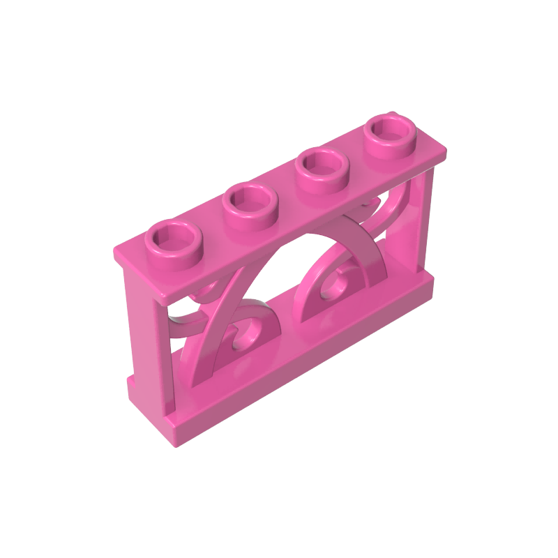 GDS-M154 - Fence Ornamented 1 x 4 x 2 with 4 Studs