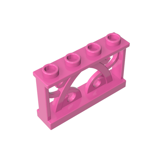 GDS-M154 - Fence Ornamented 1 x 4 x 2 with 4 Studs