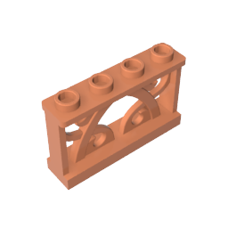 GDS-M154 - Fence Ornamented 1 x 4 x 2 with 4 Studs