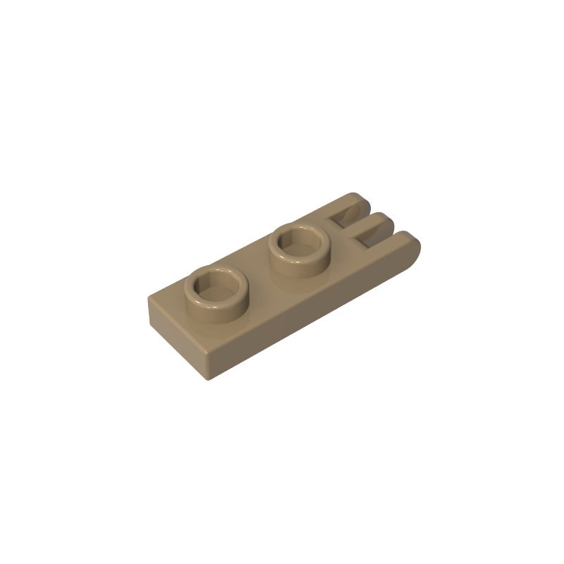 GDS-M173 - Hinge Plate 1 x 2 with 3 Fingers and Hollow Studs
