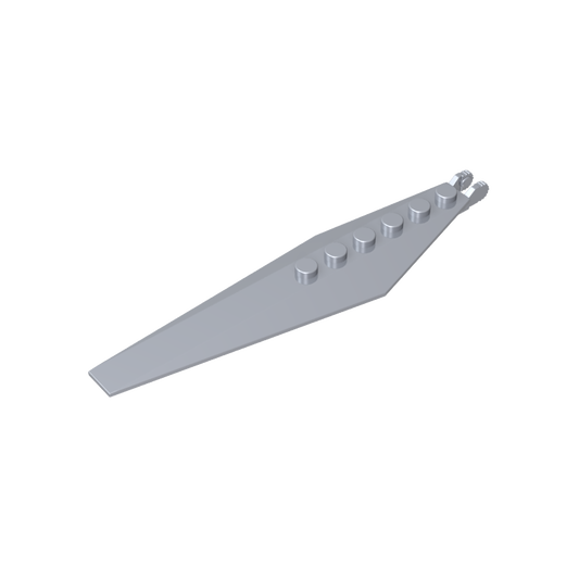 GDS-M195 - Hinge Plate 1 x 12 with Angled Side Extensions and Tapered Ends