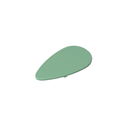 GDS-M201 - Minifig Shield Ovoid [Plain]