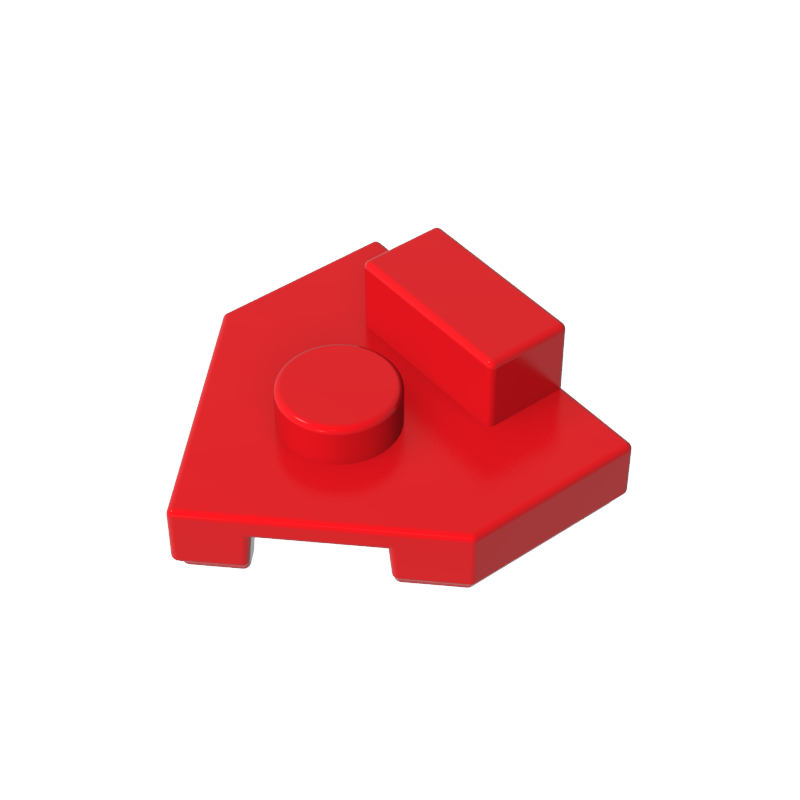 GDS-M228 - Plate Special 2 x 2 Wedge, Center Stud, 1 x 1/2 Raised Tab