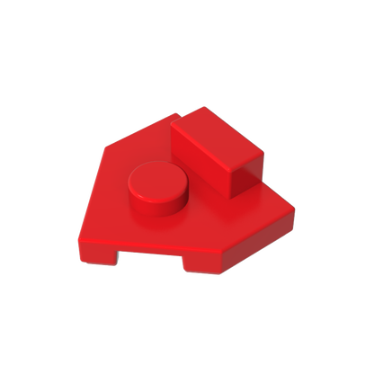 GDS-M228 - Plate Special 2 x 2 Wedge, Center Stud, 1 x 1/2 Raised Tab