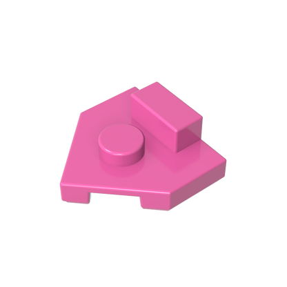 GDS-M228 - Plate Special 2 x 2 Wedge, Center Stud, 1 x 1/2 Raised Tab