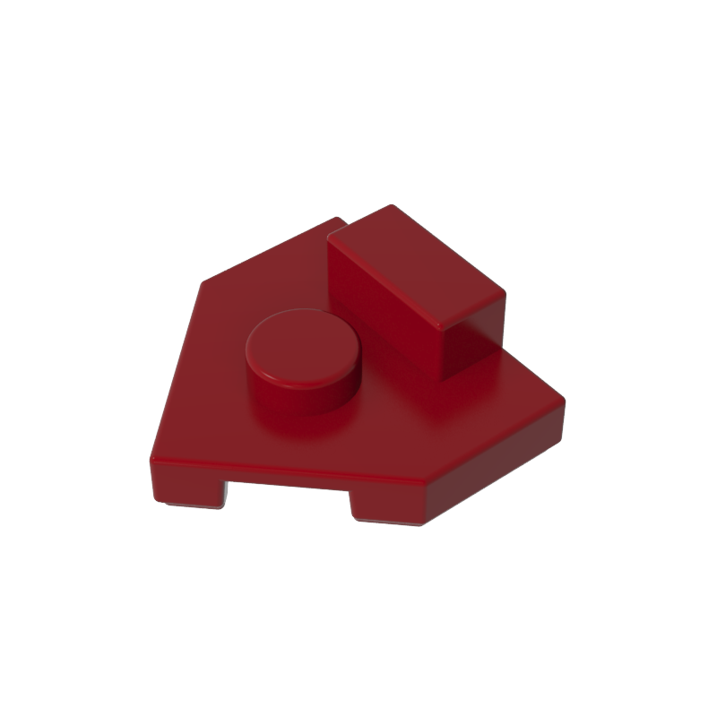 GDS-M228 - Plate Special 2 x 2 Wedge, Center Stud, 1 x 1/2 Raised Tab