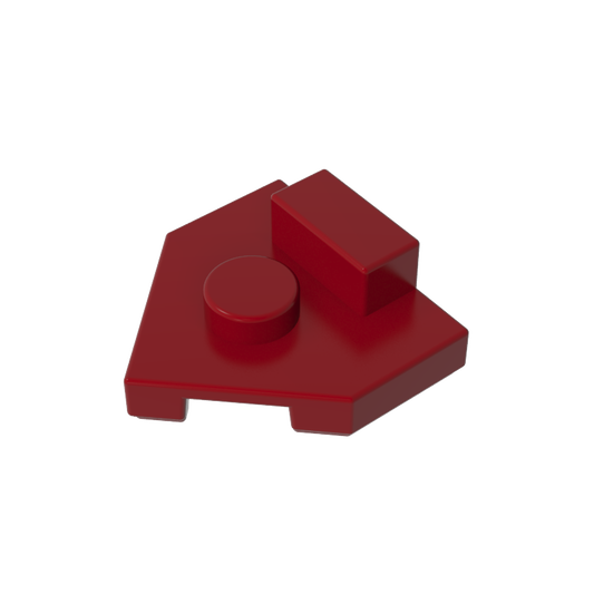 GDS-M228 - Plate Special 2 x 2 Wedge, Center Stud, 1 x 1/2 Raised Tab