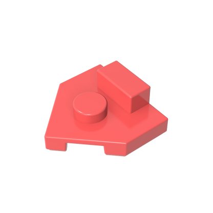 GDS-M228 - Plate Special 2 x 2 Wedge, Center Stud, 1 x 1/2 Raised Tab