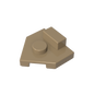 GDS-M228 - Plate Special 2 x 2 Wedge, Center Stud, 1 x 1/2 Raised Tab