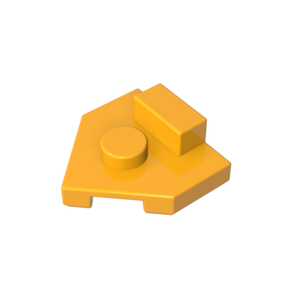 GDS-M228 - Plate Special 2 x 2 Wedge, Center Stud, 1 x 1/2 Raised Tab