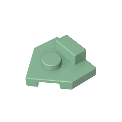 GDS-M228 - Plate Special 2 x 2 Wedge, Center Stud, 1 x 1/2 Raised Tab