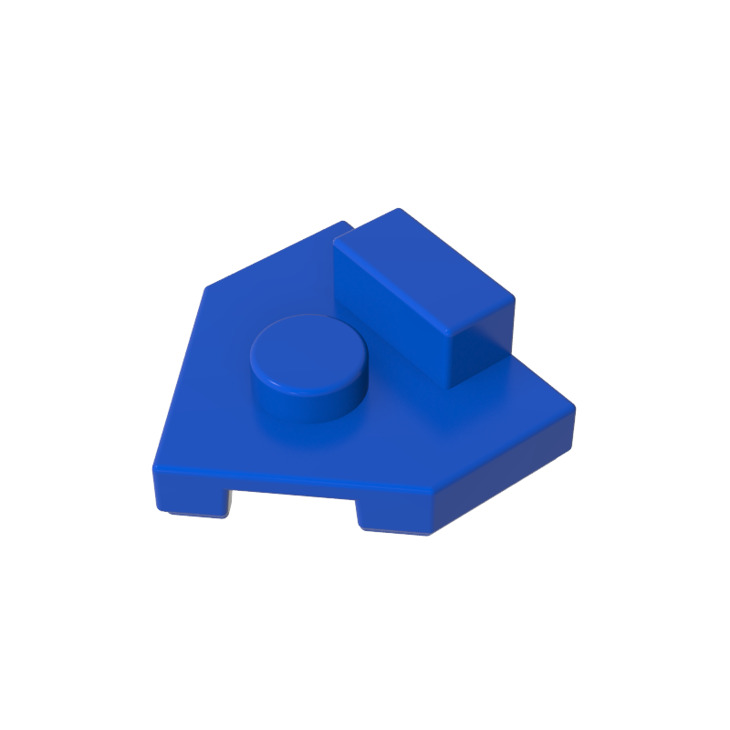 GDS-M228 - Plate Special 2 x 2 Wedge, Center Stud, 1 x 1/2 Raised Tab