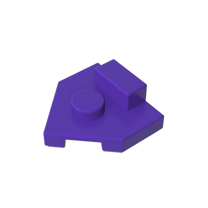 GDS-M228 - Plate Special 2 x 2 Wedge, Center Stud, 1 x 1/2 Raised Tab